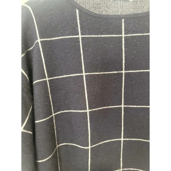 ROSSO35 Knit Virgin Wool & Cashmere 3/4 Sleeve Boxy Sweater Womens Size 44/ L - Picture 3 of 10